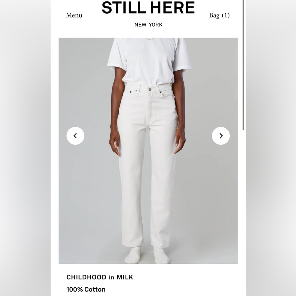 Still Here White Childhood Jeans